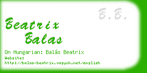 beatrix balas business card