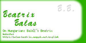 beatrix balas business card